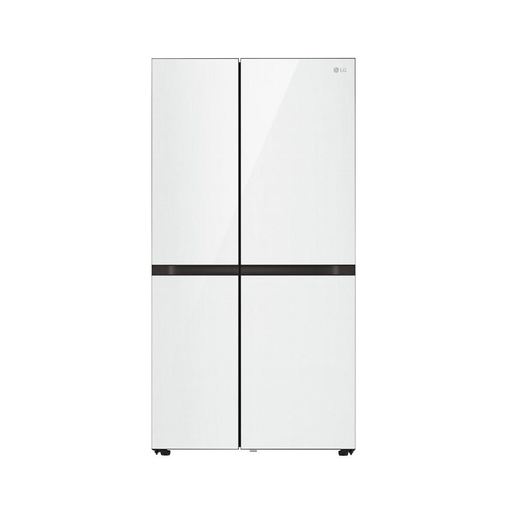 LG Net 655L Side-by-Side with Door-in-Door™ in White Glass Finish fridge LG-GCM257CGFL 