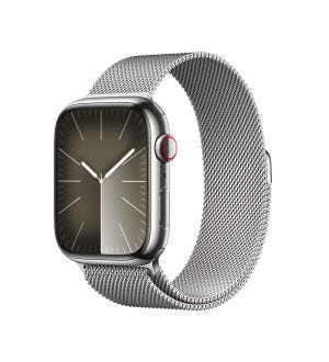 Apple Watch Series 9 Stainless Steel Case with Milanese Loop GPS + Cellular 