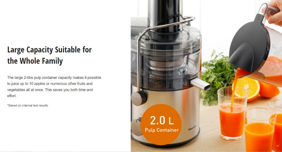 2.0 L Large-Capacity Juicer MJ-CB600 for Fresh, Smooth Juicing
