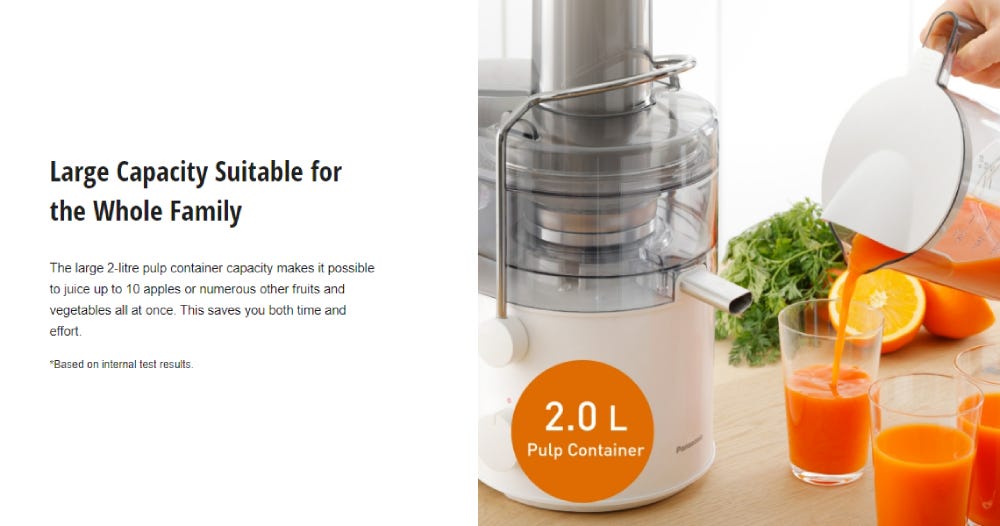 2.0 L Large-Capacity Juicer MJ-CB100 for Fresh, Smooth Juicing